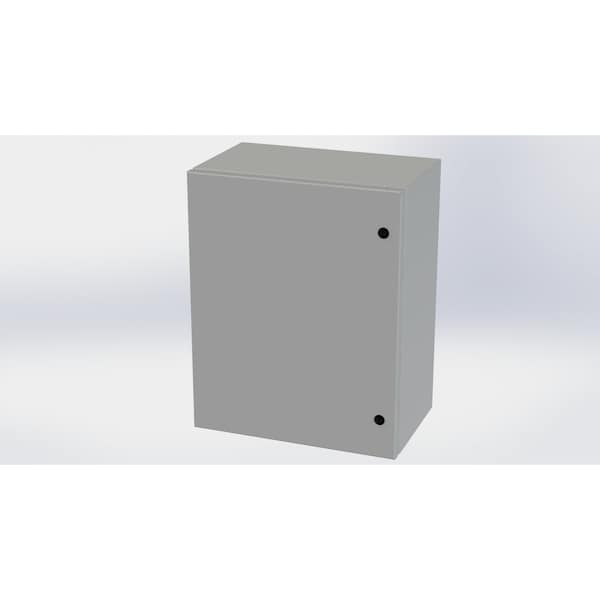 1/4 Turn Latch Electrical Enclosures, 20 in H, 10 in D, 16 in W, NEMA 3R, 4, 12, 13, Carbon Steel
